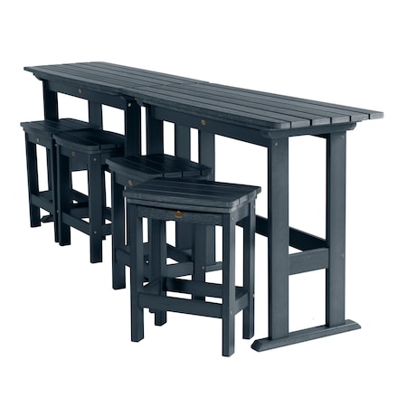 Highwood Usa Lehigh 6pc Counter Height Outdoor Patio Furniture Balcony Set AD-KITBALC101-FBE